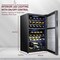 Schmecke 33-Bottle Dual Zone Wine Fridge, Freestanding Wine Refrigerator, Small Wine Cooler